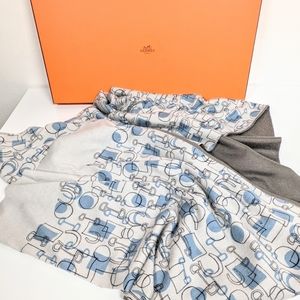 Vintage Rare Hermes cashmere/ silk long scarf